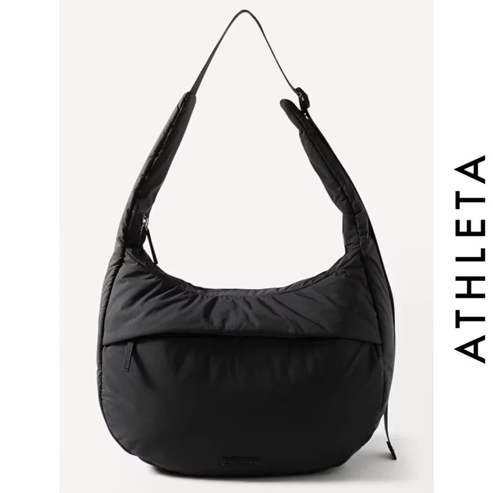 Athleta | NWT All About Medium Crossbody Hobo Bag, Black - Picture 2 of 5